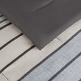 thumbnail image 3 of Serta Simply Clean Conrad Dark Grey Variegated Stripe Antimicrobial Comforter Set, King (3-Piece), 3 of 3