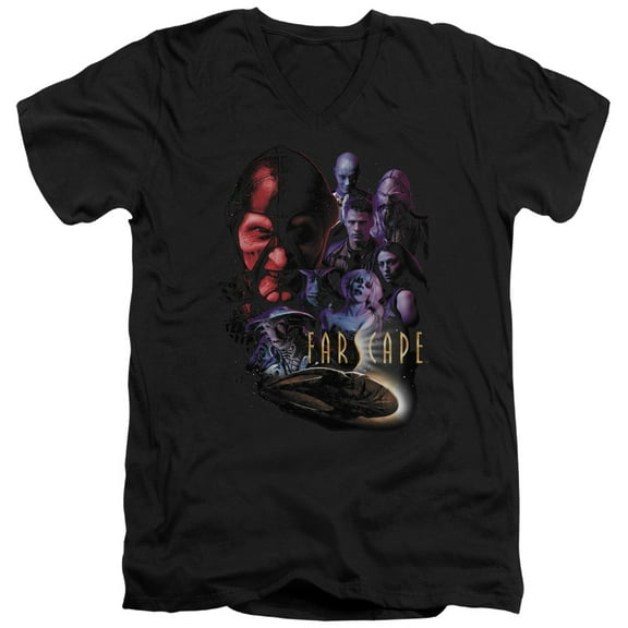Farscape Criminally Epic S/S Adult V-Neck T-Shirt Black