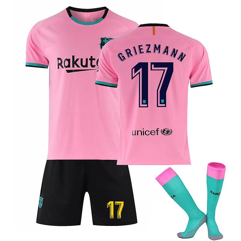 Beileda Barcelona Pink Away Football Jersey Set No. 17 Football Jersey With Socks Other