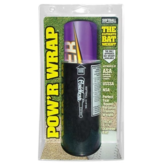 Pow'r Wrap Bat Weight for Softball, 24-Ounce, Black