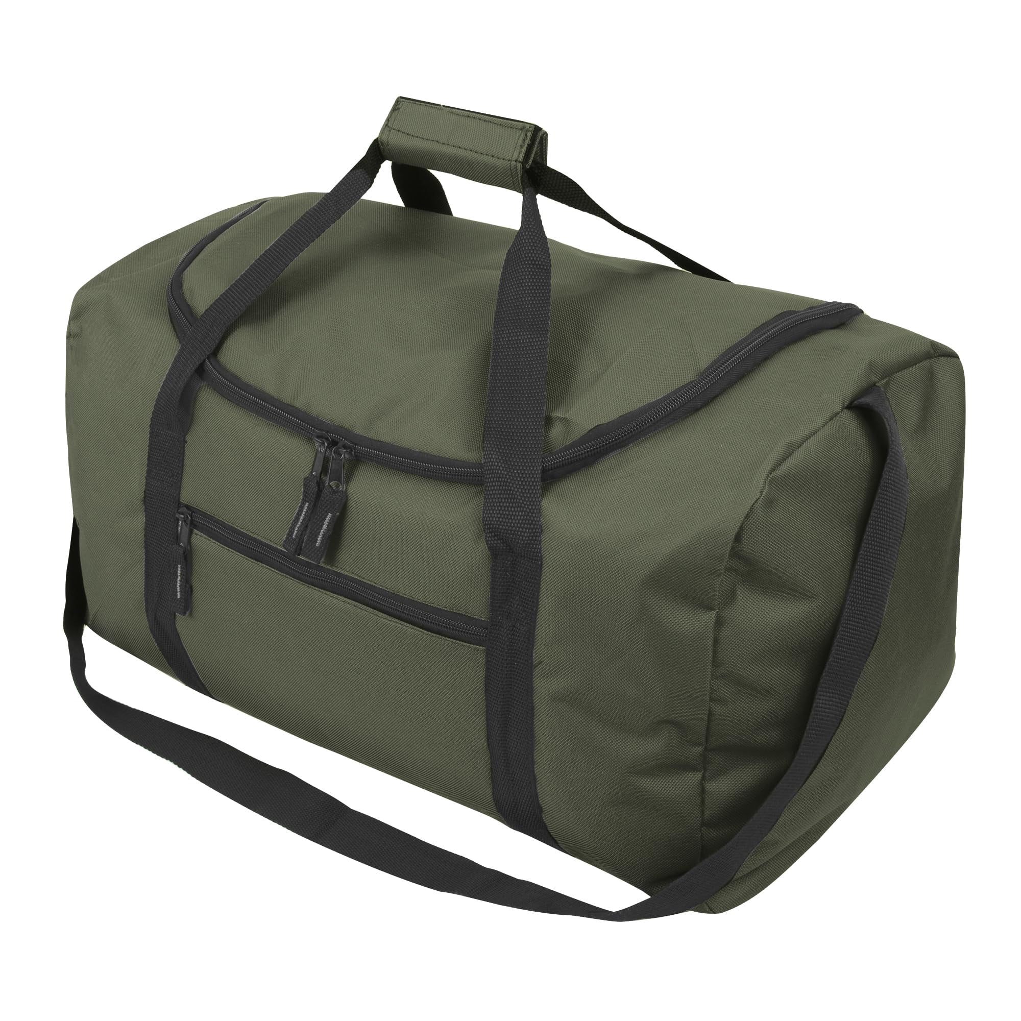 24 Pack of Bulk Wholesale 20 Inch 40 Liter Weekender Overnight Duffel Shoulder Bags for Sports, Travel and Commute in Hunter Green