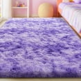 thumbnail image 2 of ZENELESS Fluffy Area Rugs for Living Room,4x6 Shag Rectangular Carpets for Bedroom Tie-Dye Purple, 2 of 8