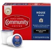 Community Coffee House Blend 12 Count Coffee Pods, Medium-Dark Roast, Compatible with Keurig 2.0 K-Cup Brewers, Box of 12 Pods