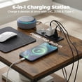 thumbnail image 3 of Alvantor Bedside Table Charging Station Nightstand with Fabric Drawers, End Side Table for Bedroom Living Room, 3 of 7
