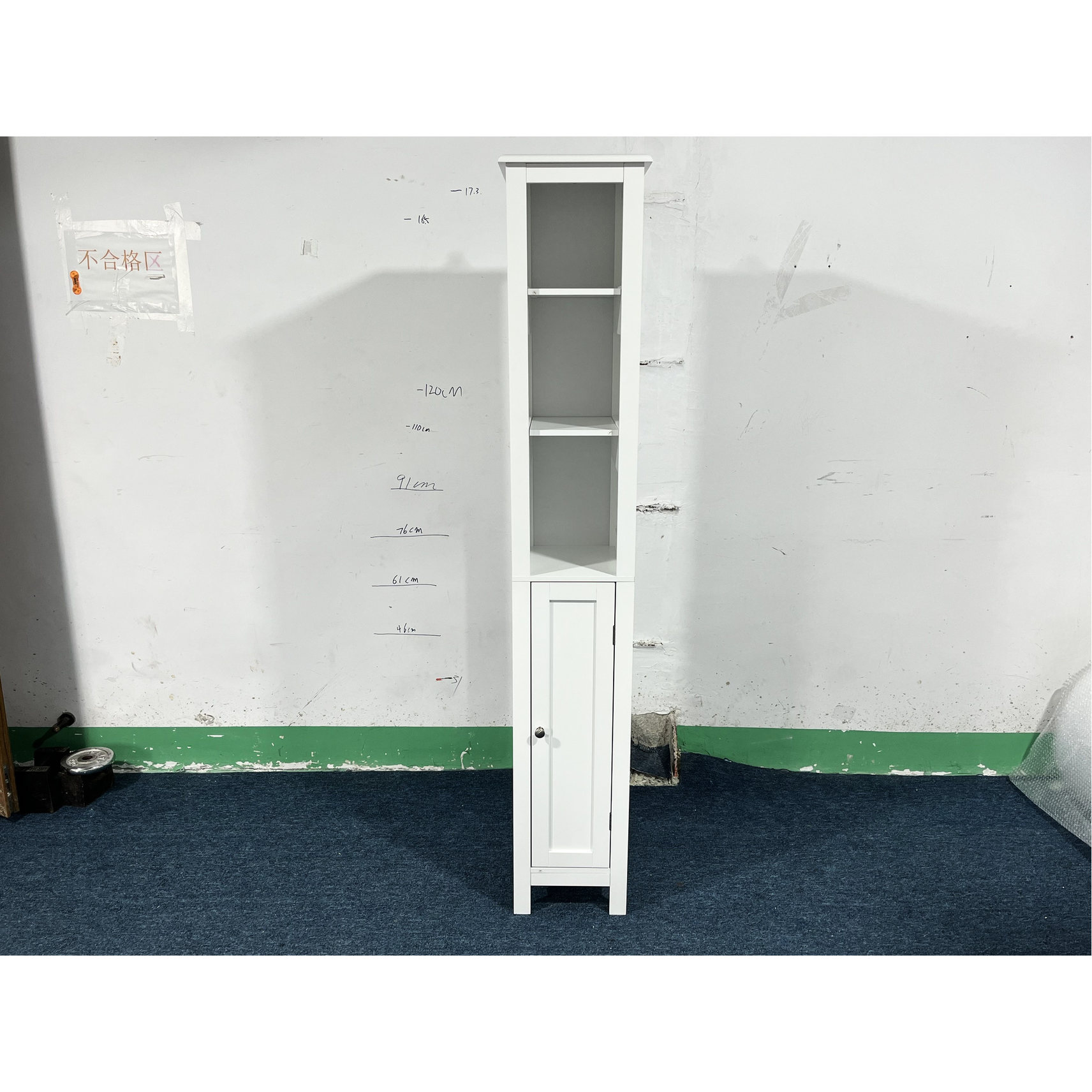 66.93" High, Waterproof MDF Storage Cabinet with 3 Shelves - Keeps Bathroom, Kitchen and Study Room Organized