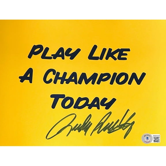 Rudy Ruettiger Signed Autographed 8x10 Photo Beckett Play Like A Champion