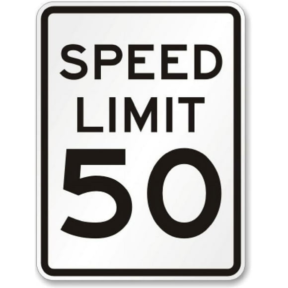 Size: 16" x 12" - Speed Limit Weatherproof Metal Sign