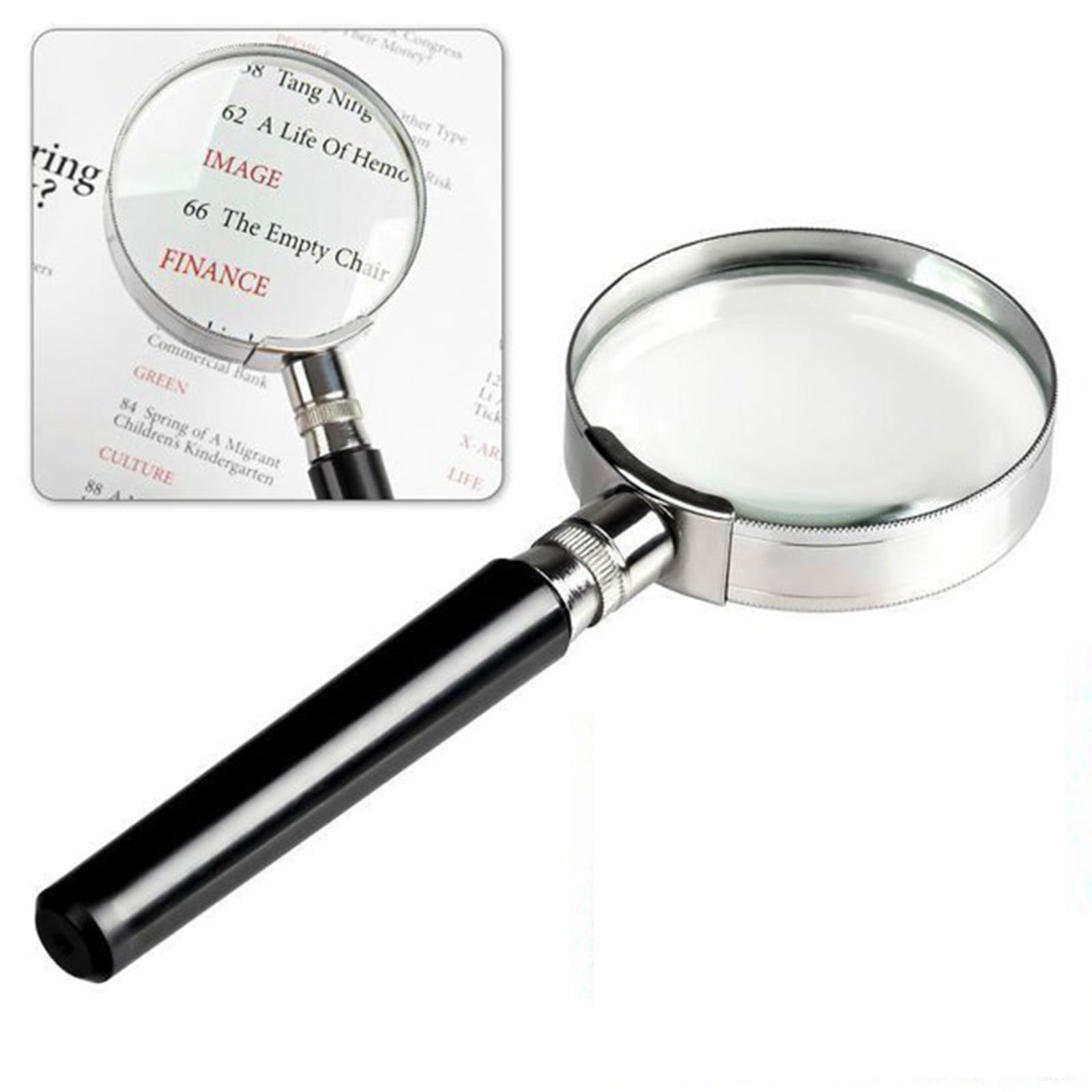 Handheld Magnifier, Magnifying Glass With Handle, Optical Inspection Lens For Reading Close Work Jewelry Craft And Hobby