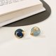 thumbnail image 3 of Pendientes de tuerca YONGSHENG con forma de corazón joyería luna y estrella con caja de joyería púrpura, 3 of 4