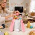 thumbnail image 6 of Kbndieu Easter Basket Egg Buckets for Kids, Bunny Tote Bag with Long Rabbit Ears, Egg Hunt Basket for Easter Decorations Candy Gifts Toy Storage, 6 of 6