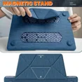 thumbnail image 4 of Compatible pour MacBook Air 13 Pouces Étui 2018-2021 M1 A2337 A2179 A1932 avec Écran Retina, Coque Rigide Texturée en Tissu avec Support Pliable et Couverture de Clavier pour MacBook Air 13 Pieds' Étui, 4 of 7