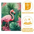 thumbnail image 2 of Pink Flamingo Tropical Palm Leaves Trees Double Sided Garden Flag Decorative Weather Resistant Yard Flag, Large DIY Vertical Flag for Farmhouse Patio Lawn, 28x40 Inch, 2 of 6