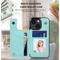 thumbnail image 2 of for iPhone 14 Wallet Case with Card Holder,Women Mandala Embossed PU Leather with Kickstand Credit Card Slots Magnetic Clasp Slim Protective Flip Cover for iPhone 14 6.1 Inch (Mint), 2 of 13