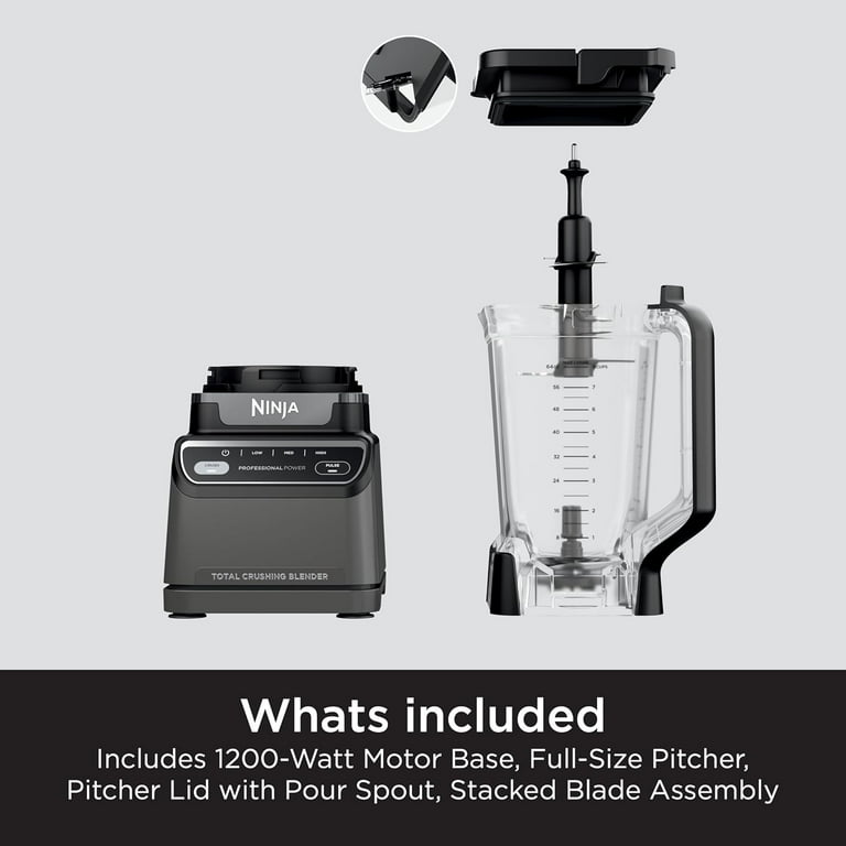 Ninja Blender 1200 Watts, Dark Grey, 72-Oz Crushing Pitcher, Auto