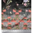 thumbnail image 2 of Soimoi Cotton Voile Fabric Insect & Lily Panel Print Fabric by Yard 42 Inch Wide, 2 of 3