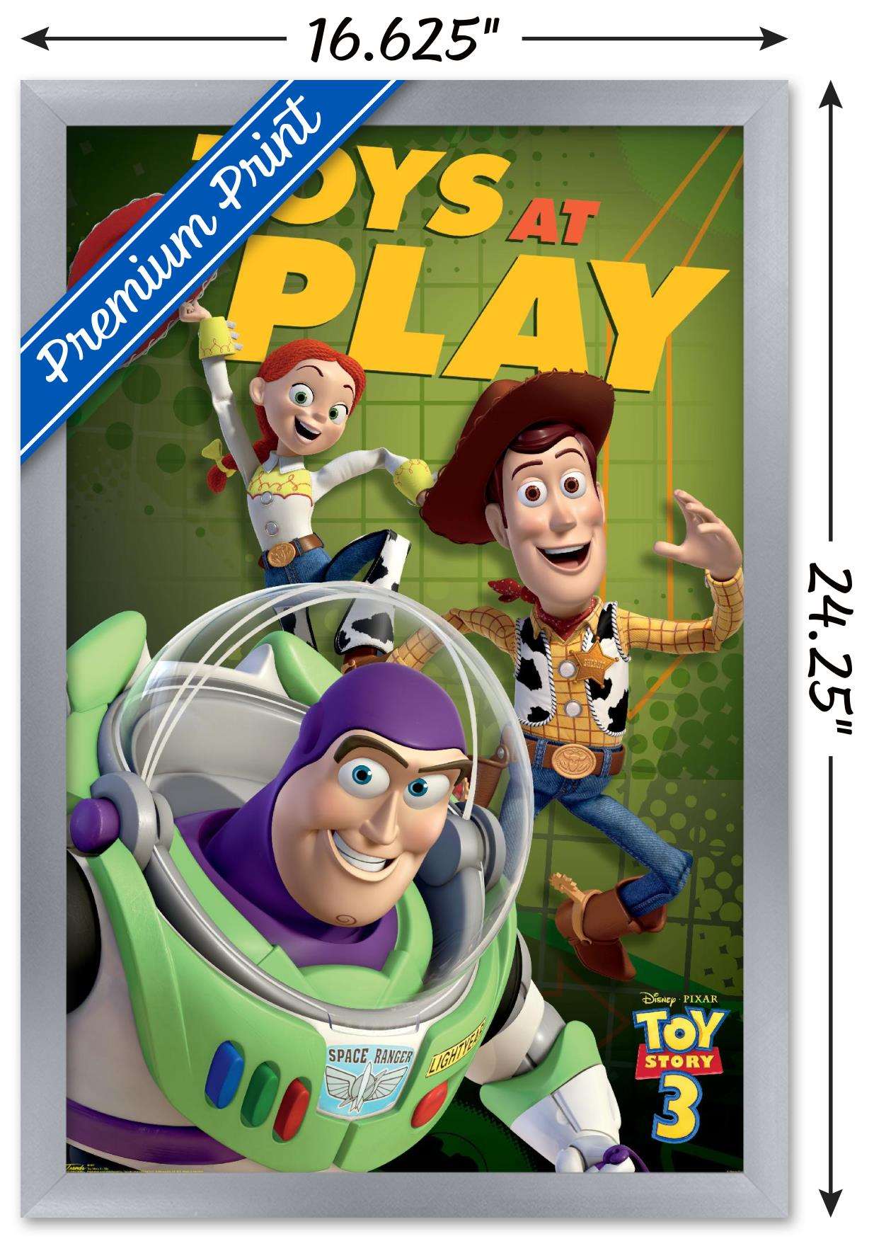 Disney Pixar Toy Story 3 - Trio Wall Poster, 14.725" x 22.375", Framed