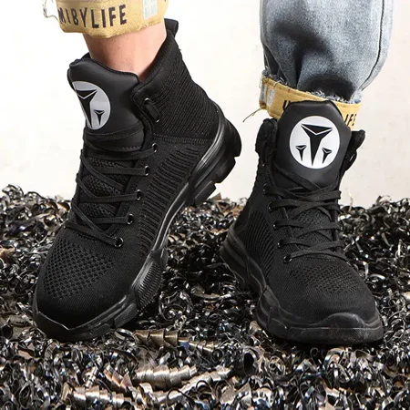 

Steel Toe Non Slip And Breathable Shoes Anti Smash And Anti Stab Safety Work Shoes Industrial Construction Work Shoes