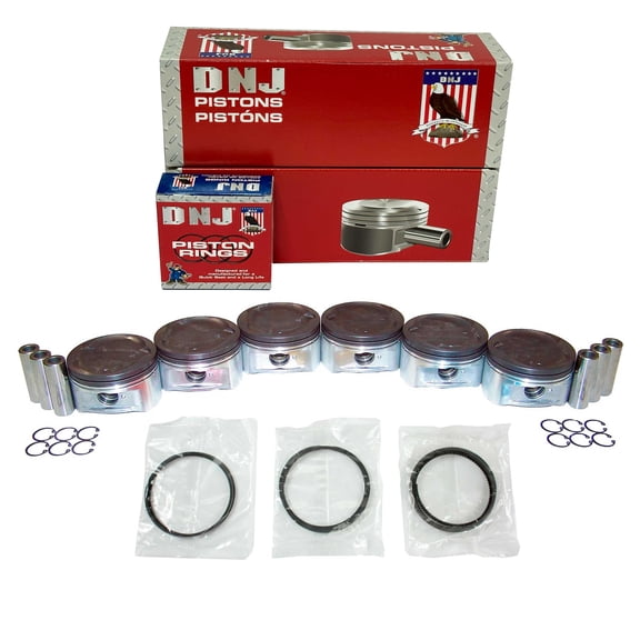 DNJ PRK354 Piston and Ring Kit Fits Cars & Trucks 2004 Isuzu Axiom Rodeo 3.5L V6 DOHC 24V 6VE1