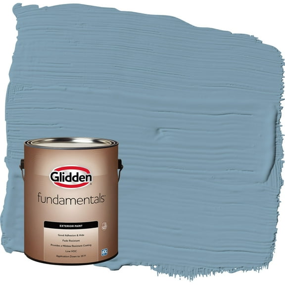 Glidden Fundamentals Americana / Blue Satin Exterior Paint, 1 Gallon
