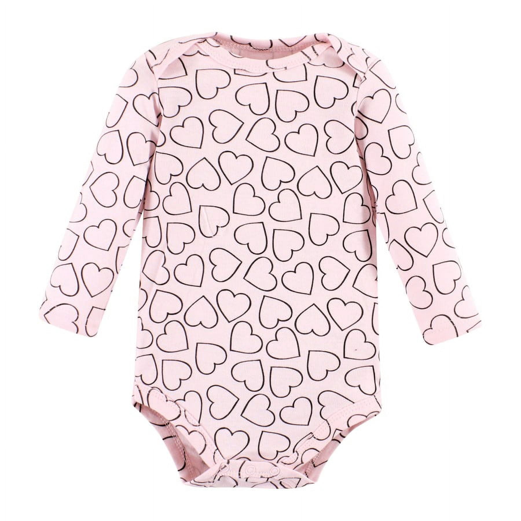 Hudson Baby Infant Girl Cotton Long-Sleeve Bodysuits, Girl Mommy 5-Pack, Preemie