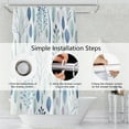 thumbnail image 6 of Eucalyptus Leaves Bathroom Shower Curtain Teal Watercolor Leaf Waterproof Polyester Shower Curtains Shower Curtain with Hooks Modern Artistic Aesthetics Home Decorative, 72x72 Inch, 6 of 6