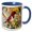 Blue/White, variant on 3drose, a Female Rufous Sided Towhee Bird, 11oz Magic Transforming Mug