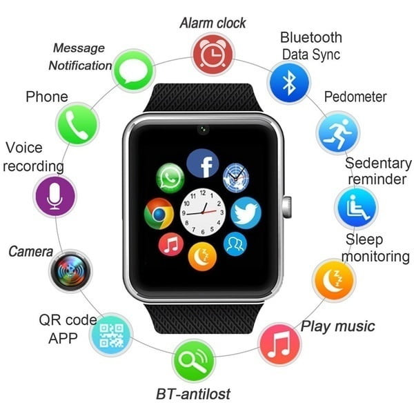 Touch screen best sale bluetooth smart watch