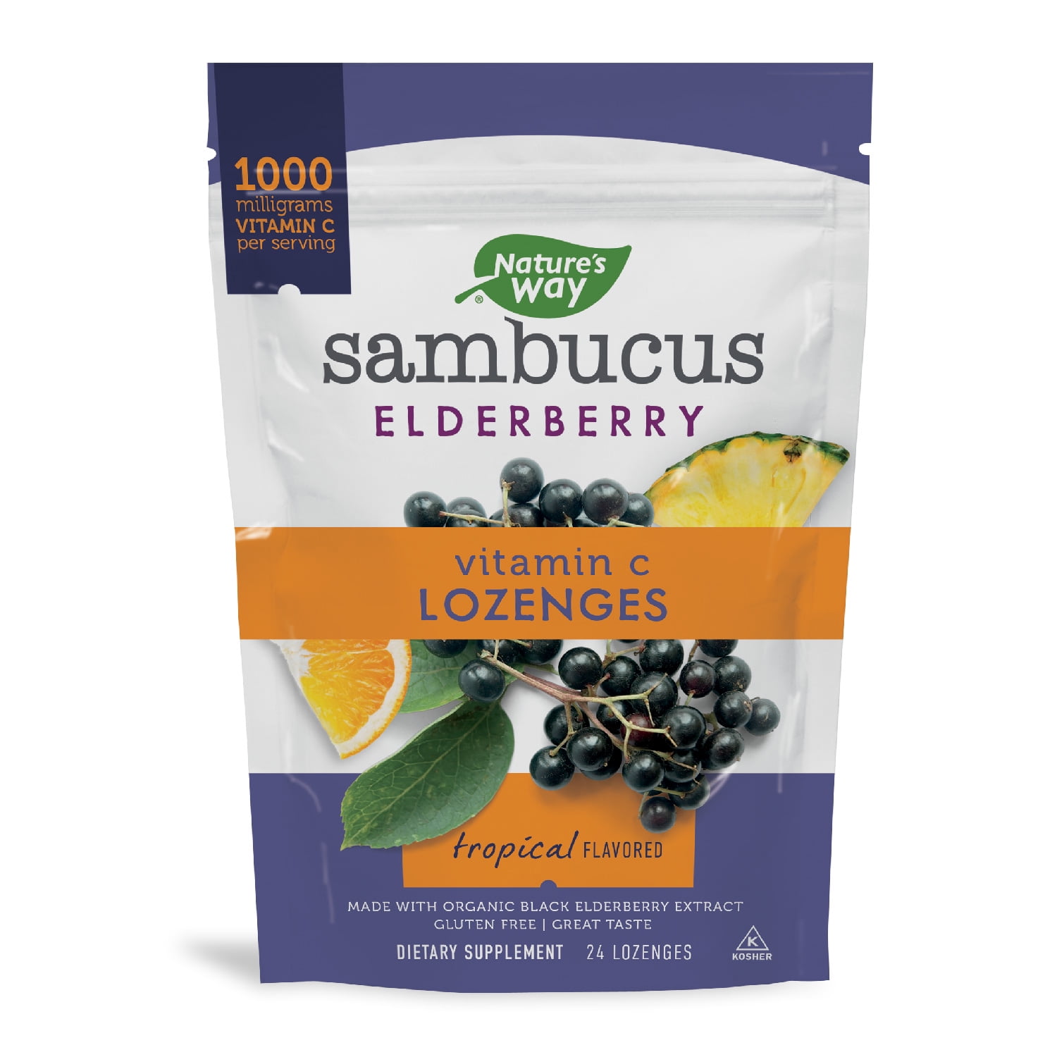 Sambucus Elderberry Lozenges for Sore Throat & Coughing, Wild Cherry