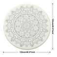 thumbnail image 2 of Carvapet Round Area Rug for Living Room, Non Slip Machine Washable Bathroom Rugs, Extra Soft Rugs for Bedroom, Boho Mandala Print Circle Rugs, 4ft Round Beige, 2 of 9