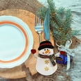 thumbnail image 5 of round Kitchen Tables Set Kitchen Table Set for 4 under 150 Christmas Silverware Holders Cutlery Spoon Folk Bag Utensil Organizer Snowman Santa Tableware Pocket Set Dinner Party Table Setting for 4, 5 of 9