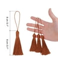 thumbnail image 2 of Unique Bargains 45 Pcs Mini Marque-Page Soyeux à Pompons, Fil Dentaire Doux Fait Main avec Boucle de Cordon, Rouge Brun, 2 of 6