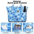 thumbnail image 2 of Tote Bag for Women - Blue Dog Paw Footprint Shoulder Bag - Large Utility Work Duffle Bag with Zipper Handbag for Travel, Work, Sprots, 2 of 5