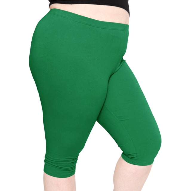 Stretch Is Comfort Women's Plus Size Knee Length Leggings| Adult X-Large - 7x