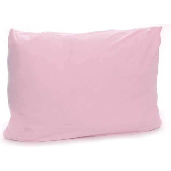 100% Jersey Knit Cotton, 2 Standard Pillow Case-Pink