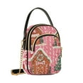 thumbnail image 7 of FORMRS Crossbody Bag for Women Quilted Travel Shoulder Cell Phone Purse with Chain Strap Handbag, Brown Gingerbread Houses, 7 of 7