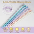 thumbnail image 4 of NiHome 6PCS Silicone Anti-Wrinkle Straws Fit for Stanley 40oz 30oz Tumblers w/Brushes, Customizable Length Wrinkle Free Straws for Various Cups, No Wrinkle Reusable Drinking Straws for Lip (Macaron), 4 of 7