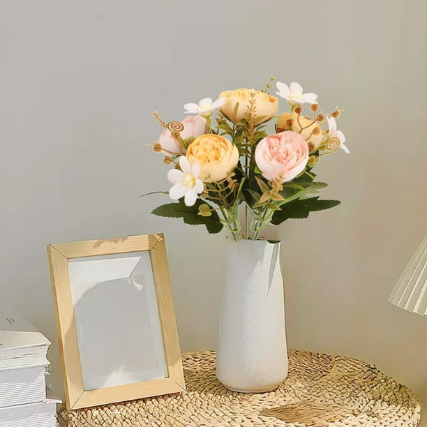 Ramo de Flores Artificiales de Peonía para Bodas, Decoración Del Hogar, Hoteles y Decoración de Interiores.