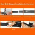 thumbnail image 5 of Large Under Door Draft Stopper 30 32 36 inches,Door Sweep,Draft Stopper for Bottom of Door,Door Bottom of Door,Door Draft Noise Blocker,Large Door Bottom,Door Draft Blocker Reduce Cold Air,Light,Dust, 5 of 8