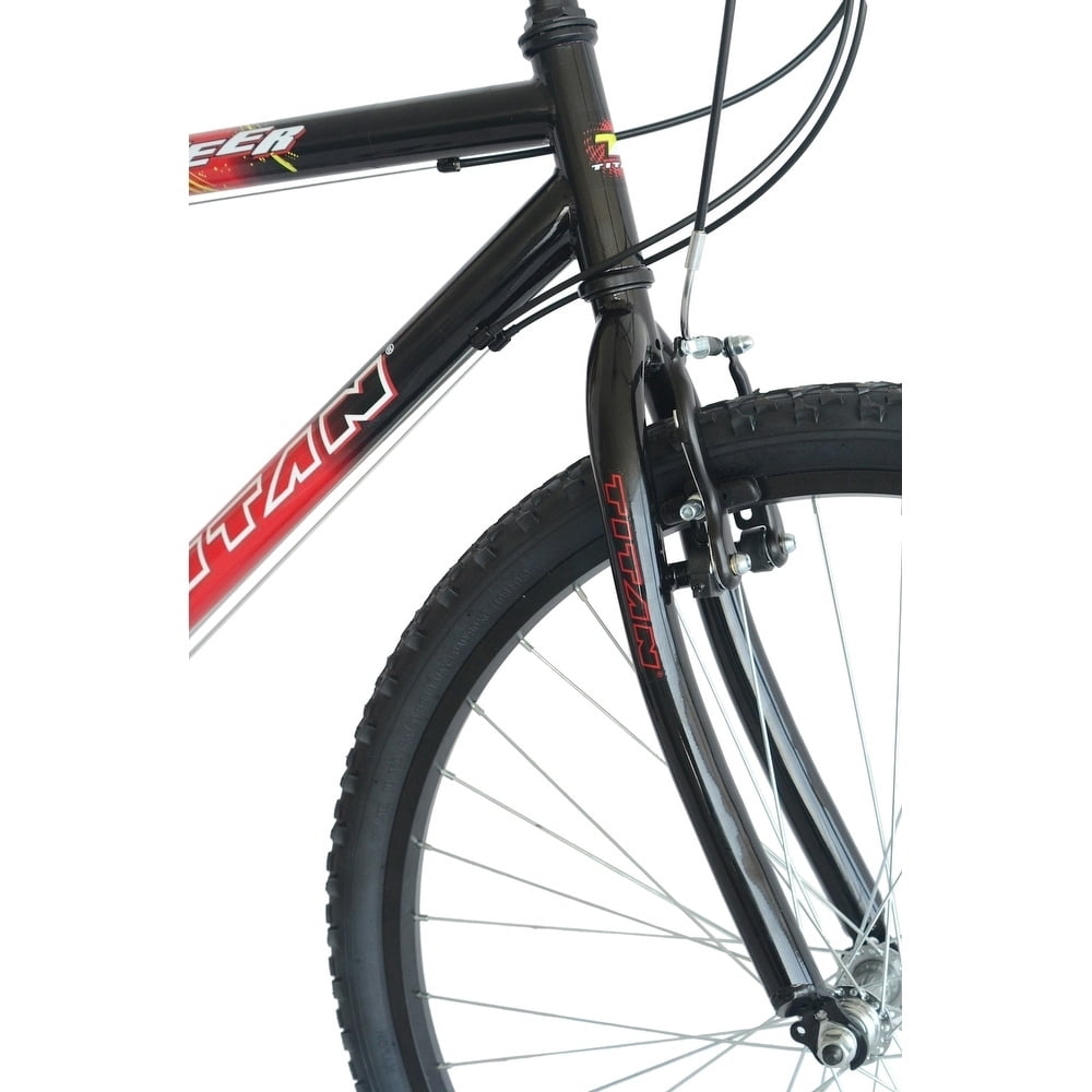 Titan Pioneer 18-Speed Men's Mountain Bike, Red