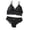 Black, variant on Women's Lingerie Set Lace Bralette and Thong V-Neck Solid Color Adjustable Straps Comfortable Sleepwear Relax Home Daily Wear
