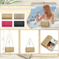 thumbnail image 4 of Straw Clutch Purse Shoulder Crossbody Bag Envelope Purse Raffia Handbag for Summer Beach Travel Trendy, 4 of 9