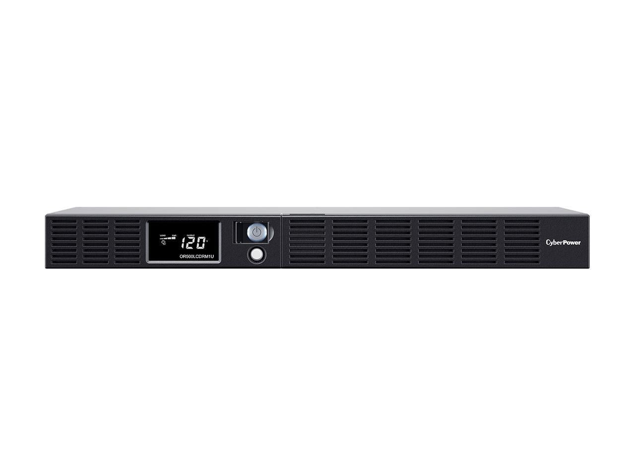 CyberPower OR500LCDRM1U Smart App LCD UPS Systems - 500VA/300W, 120 VAC, NEMA 5-15P, 1U, Rackmount, 6 Outlets, LCD, PowerPanel,  4 x 5-15R Battery/Surge Protected 2 x 5-15R Surge Protected Outlets