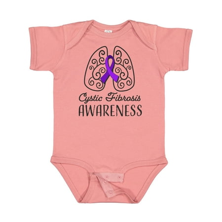 

Inktastic Cystic Fibrosis Awareness with Ribbon and Lungs Gift Baby Boy or Baby Girl Bodysuit