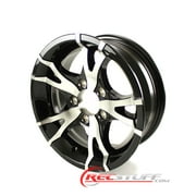15X6 5-Lug on 4.5" Aluminum T07 Trailer Wheel - Black - T07-56545BM