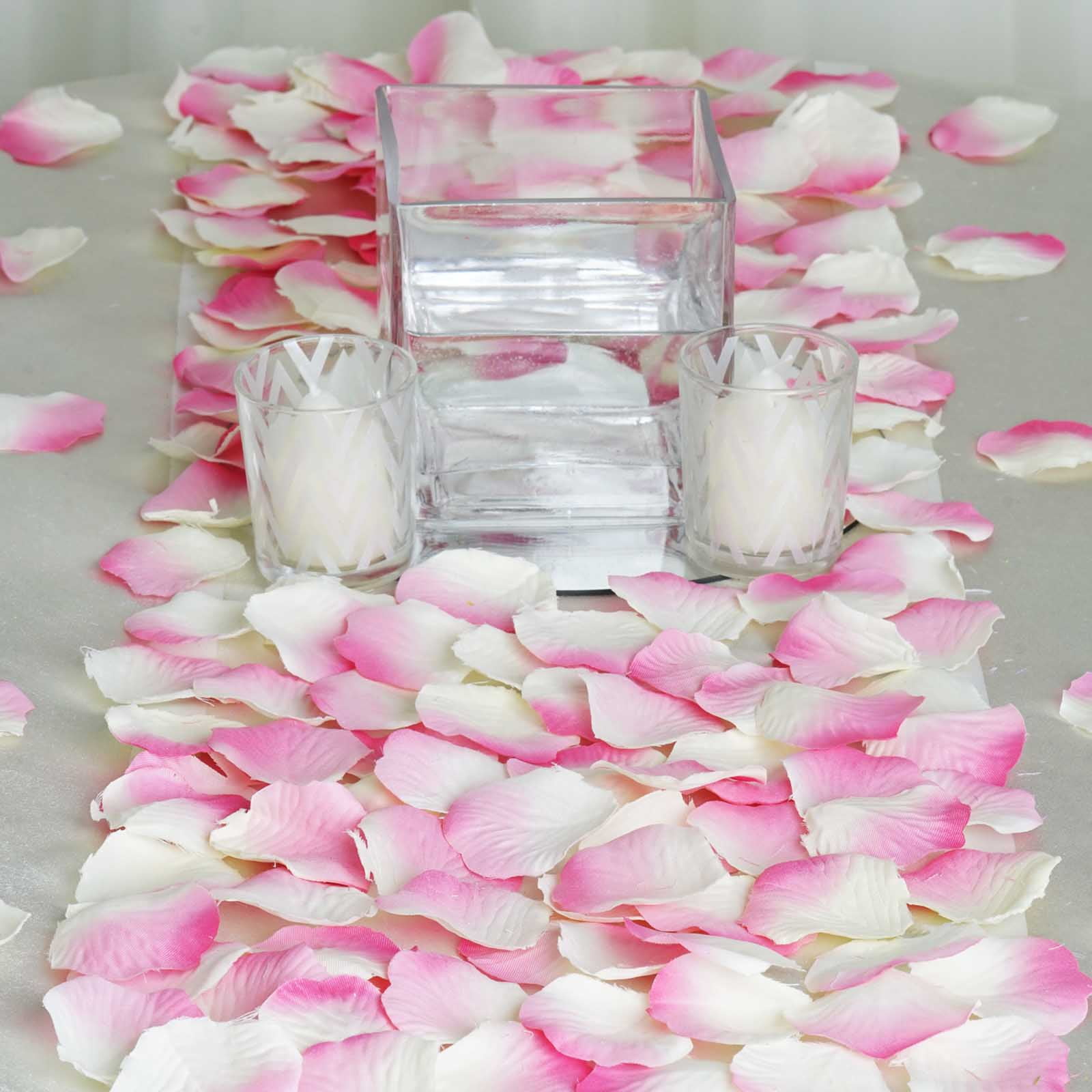 1000Pcs White Silk Flower Rose Petals Wedding Party Table Decoration Venue Decor 