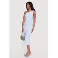 thumbnail image 2 of Women's Twisted Strap Asymmetrical Neckline Midi Dress, 2 of 3