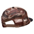 thumbnail image 4 of Cut out Pastel Dragonfly Patched Flat Bill Foam Camo Mesh Trucker Cap - Khaki Desert OSFM, 4 of 5