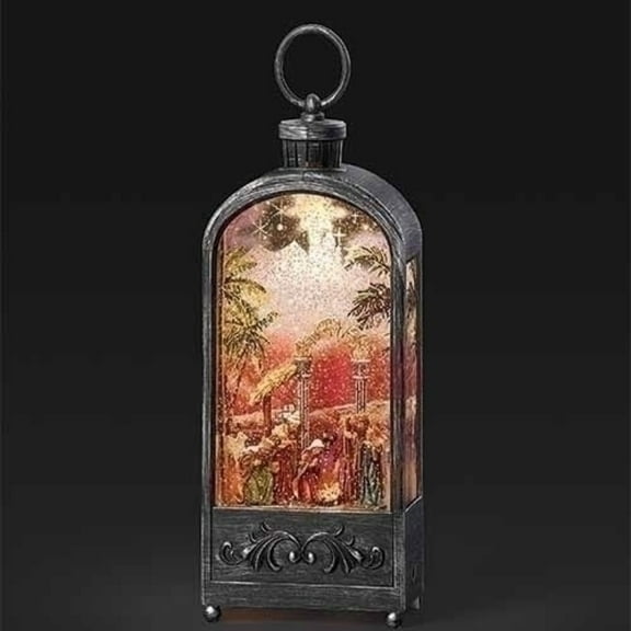 Roman 11.75" Bronze Holy Family Nativity Lantern Christmas Decoration