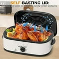 thumbnail image 4 of 14 Quart Electric Roaster Oven with Slow Cooker Function, Turkey Roaster Oven Buffet with Self-Basting Lid, Removable Pan, Cool-Touch Handles, Easy to Clean, White, 4 of 14