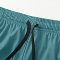thumbnail image 4 of Besolor Mens Shorts Summer Lightweight Breathable Thin Workout Running Elastic Waist Drawstring Shorts with Zipper Pockets(X-Large,Green), 4 of 7